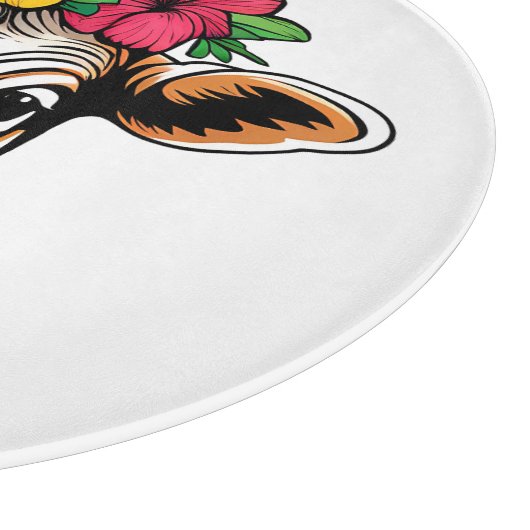 Blume Kuh Schneidebrett (Ecke)