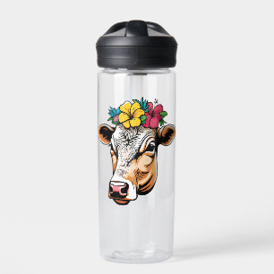 Blume Kuh Trinkflasche