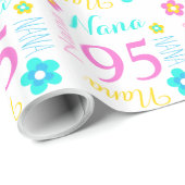 Blume kundenspezifische Nana oder Namensalter Geschenkpapier (Rolleneckpunkt)