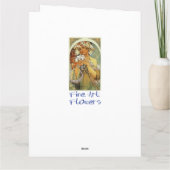 Blume, Kunst Alphonse Mucha Geburtstag Karte (Rückseite)