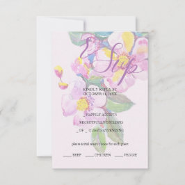 Blume Kunst, Dichtung und Musik RSVP Karte