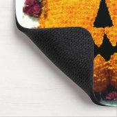 Blume Kürbis und Hexe Mousepad (Ecke)