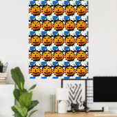 Blume Kürbis und Hexen Poster (Heimbüro)