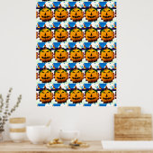Blume Kürbis und Hexen Poster (Küche)
