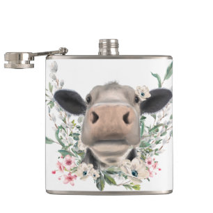 Blume Küssen, graues Zuchttier Flachmann