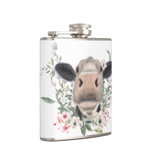 Blume Küssen, graues Zuchttier Flachmann (Rechts)