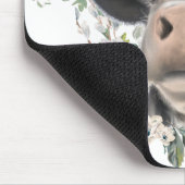 Blume Küssen, graues Zuchttier Mousepad (Ecke)