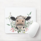 Blume Küssen, graues Zuchttier Mousepad (Mit Mouse)