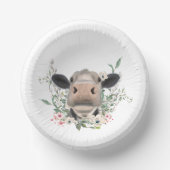 Blume Küssen, graues Zuchttier Pappteller (Vorderseite)