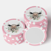 Blume Küssen, graues Zuchttier Pokerchips (Stapel)
