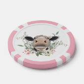 Blume Küssen, graues Zuchttier Pokerchips (Einzeln)