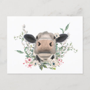Blume Küssen, graues Zuchttier Postkarte