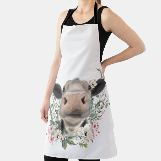 Blume Küssen, graues Zuchttier Schürze (InSitu)