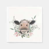Blume Küssen, graues Zuchttier Serviette (Vorderseite)