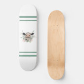 Blume Küssen, graues Zuchttier Skateboard (Vorderseite)