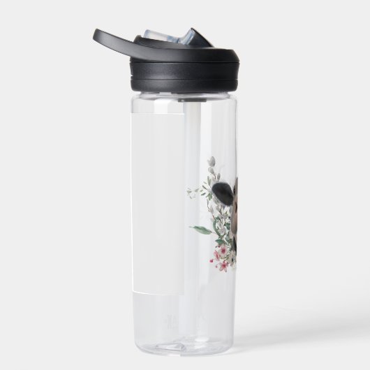 Blume Küssen, graues Zuchttier Trinkflasche (Rechts)