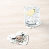 Blume Küssen, graues Zuchttier Untersetzer (Vor Ort)