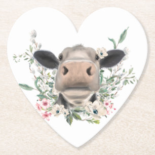 Blume Küssen, graues Zuchttier Untersetzer