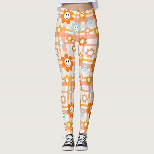 Blume Lächeln Leggings (Vorderseite)
