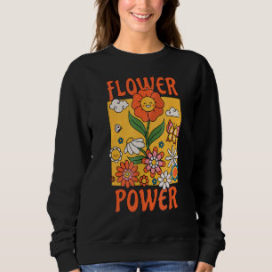 Blume Lächeln Trendästhesie für Frauen Mädchen Gro Sweatshirt