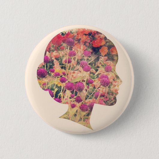 Blume Lady Button (Vorderseite)