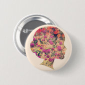 Blume Lady Button (Vorne & Hinten)
