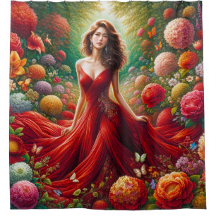 Blume Lady Duschvorhang