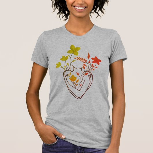Blume Lady - farbenfrohe Lady Retro Edition T-Shirt (Vorderseite)