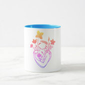 Blume Lady - Retro Blue Edition Tasse (Zentrum)