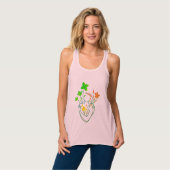 Blume Lady - Retro Green Edition Crossbody Bag Tank Top (Vorderseite Vollansicht)