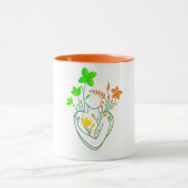 Blume Lady - Retro Orange Edition Tasse (Zentrum)