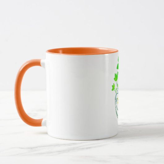 Blume Lady - Retro Orange Edition Tasse (Links)
