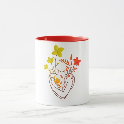 Blume Lady - Retro Red Edition Tasse (Zentrum)