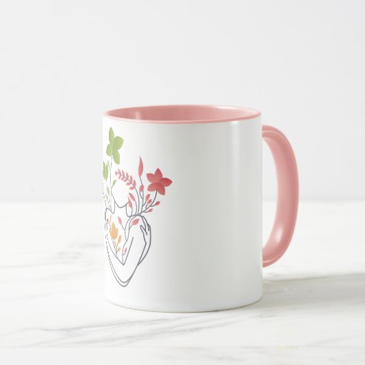 Blume Lady - Retro Rose Edition Tasse (VorderseiteRechts)