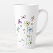 Blume & Ladybug Latte Tasse (Rechts)
