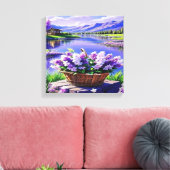 Blume Landschaft Digitale Kunst Leinwanddruck (Insitu (Wohnzimmer))