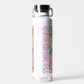 Blume lange Logoverpackung Wasserflasche Trinkflasche (Rückseite)