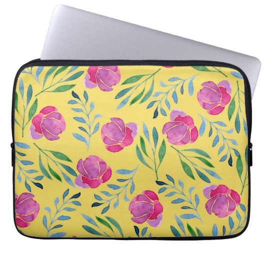 Blume Laptopschutzhülle (Vorderseite)