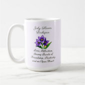 Blume Larkspur Kunst, Dichtung und Musik Kaffeetasse (Links)