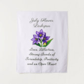 Blume Larkspur Kunst, Dichtung und Musik Wandteppich (Vorderseite)