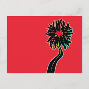 Blume "Lass It Grow" Postkarte