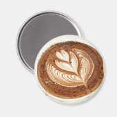 Blume latte Kaffeekunst Magnet (Vorderseite/Rückseite)