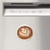Blume latte Kaffeekunst Magnet (In Situ (Geschirrspüler))