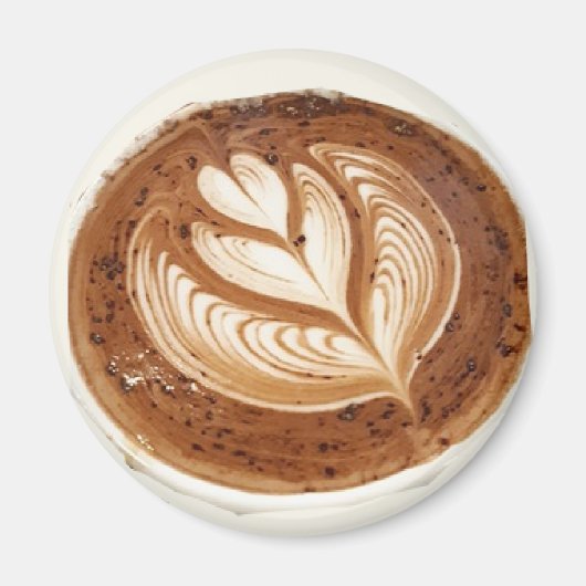 Blume latte Kaffeekunst Magnet (Vorne)