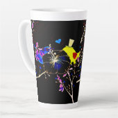 Blume Latte Tasse (Linke Ecke)