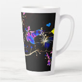 Blume Latte Tasse (Rechts)