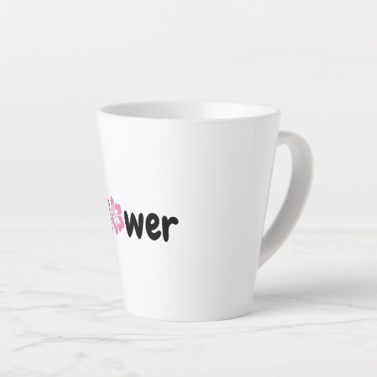 Blume Latte Tasse (Rechte Ecke)