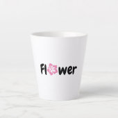 Blume Latte Tasse (Vorderseite)