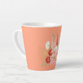 Blume Latte Tasse (Linke Ecke)
