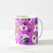 Blume Leaf_Lila Kaffeetasse (VorderseiteRechts)